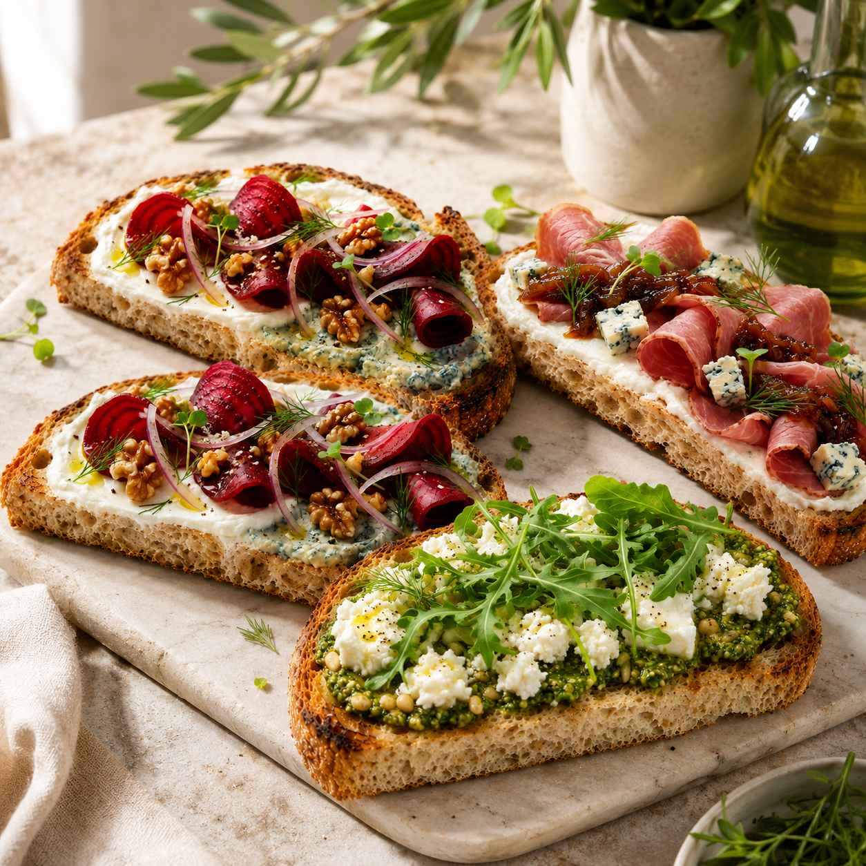 Bruschettas served at Drunky Goat